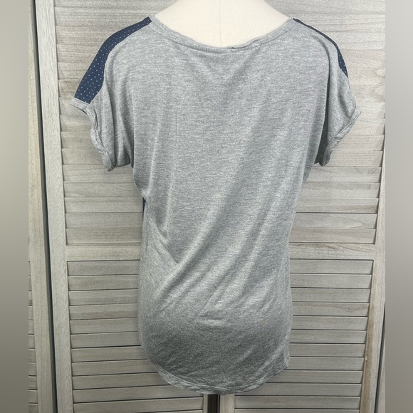 BARE DENIM Boho Multi Media Graphic Tee Blue/Gray-Medium - Picture 2 of 2